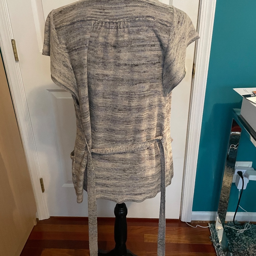 Classiques Entier Asymmetrical Short Sleeve Sweater with Belt Size S - Picture 8 of 13